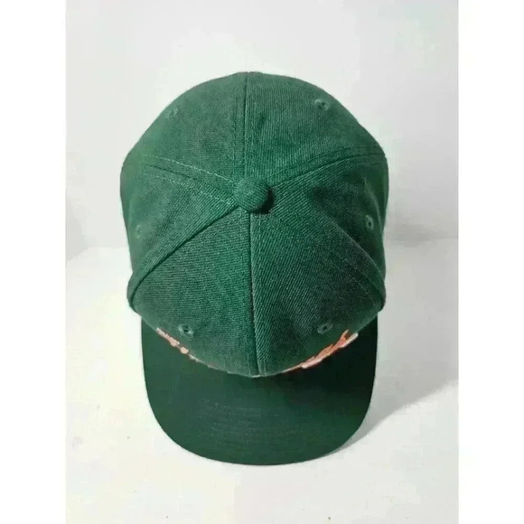 NCAA MIAMI HURRICANES ADIDAS CAP HAT Spellout Logo Snapback Green - Picture 5 of 6